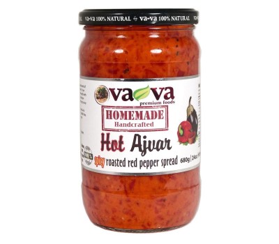 Ajvar Hot Roasted Pepper Spread Homemade Style VaVa 680g / 24oz