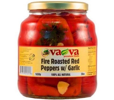 Fire Roasted Red Peppers with Garlic VaVa 1650g / 58oz