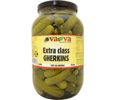 Gherkins - Extra Class Crunchy Baby Pickles VaVa 2400g / 84.6oz