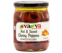 Hot & Sweet Pickled Cherry Peppers VaVa 510g / 18oz