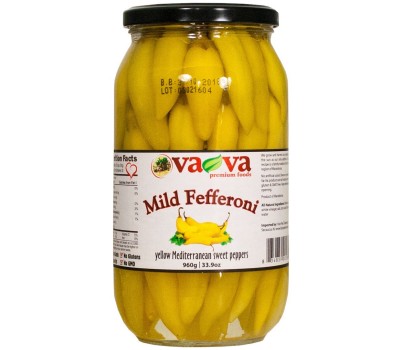 Mild Pickled Yellow Fefferoni Peppers VaVa 960g / 33.9oz