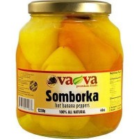 Somborka Hot Banana Peppers VaVa 1250g / 44oz