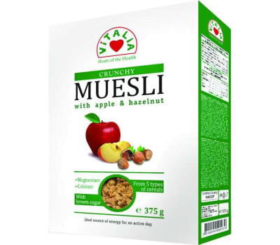 Crunchy Muesli Hazelnut & Apple Vitalia 375g / 13oz