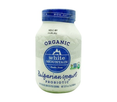 Non Fat Bulgarian Yogurt Organic Probiotic White Mountain 0.946l / 32oz