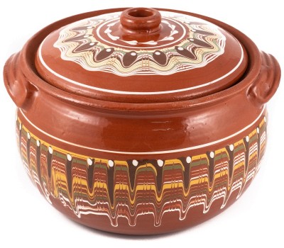 Guvech Bulgarian Clay Pot for Cooking 7.5l