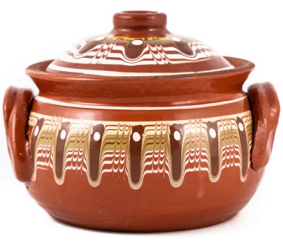 Guvech Bulgarian Clay Pot for Cooking 5.5l