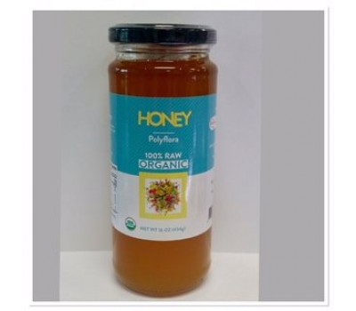 Polyflora Honey USDA Organic 100% Pure Raw 454 g /16 oz