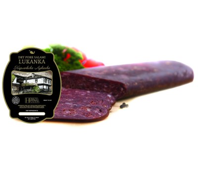 Karlovska Lukanka Dry Pork Salami  Hebros Foods 0.65-0.75 lb