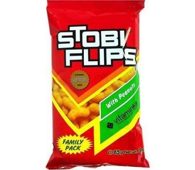 Snack Stobi Flips Peanut Flavored Vitaminka 85g / 3oz