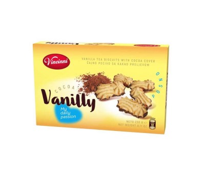 Чаени бисквити Vanilly с шоколад Vincinni 240г / 8.1oz